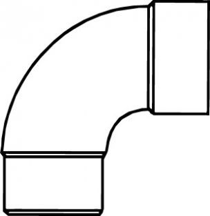 PVC bocht LM/VS 80MM 90*